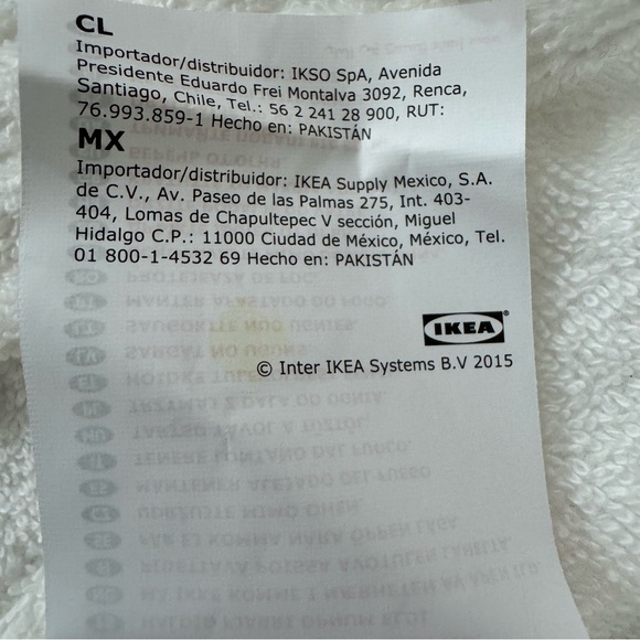 IKEA White Plush Terry Bathrobe Robe Unisex Belted Pockets Wrap L / XL - Picture 7 of 8